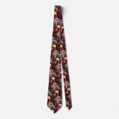 PixDezines Boho Blush Burgundy Blume Krawatte (Vorderseite)