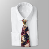 PixDezines Boho Blush Burgundy Blume Krawatte (Gebunden)