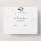 PixDezines Boho Burgundy Pink Peonies All In One Einladung (Rückseite)