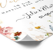 PixDezines Boho Fall Garden Blume Begrüßung Zeiche Poster (Ecke)