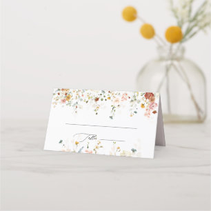 PixDezines Boho Fall Garden Blume Monogramm Platzkarte