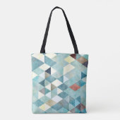 PixDezines Boho Geometric / Dreiecke Muster Tasche (Rückseite)