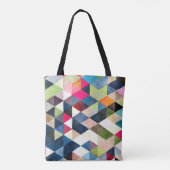 PixDezines Boho Geometric / Dreiecke Muster Tasche (Rückseite)