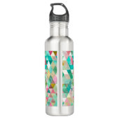 PixDezines Boho Geometrie / Dreiecke Muster Trinkflasche (Rückseite)