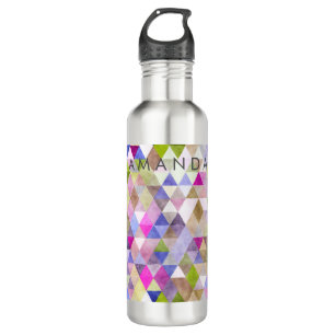 PixDezines Boho Geometrisch / Dreiecks Muster Trinkflasche