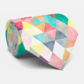 PixDezines Boho Geometrische/einstellbare Dreiecke Krawatte (Gerollt)