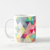 PixDezines Boho Geometrische/verstellbare Dreiecke Kaffeetasse (Links)