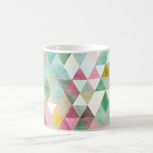 PixDezines Boho Geometrische/verstellbare Dreiecke Kaffeetasse (Mittel)