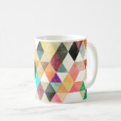 PixDezines Boho Geometrische/verstellbare Dreiecke Kaffeetasse (VorderseiteRechts)