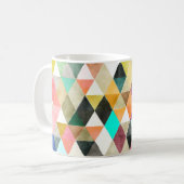 PixDezines Boho Geometrische/verstellbare Dreiecke Kaffeetasse (Vorderseite Links)