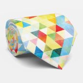PixDezines Boho Geometrische/verstellbare Dreiecke Krawatte (Gerollt)