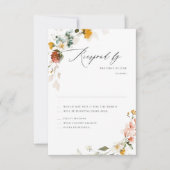 PixDezines Boho H2 Fall Garden Blume UAWG RSVP Karte (Vorderseite)