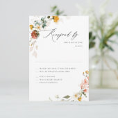 PixDezines Boho H2 Fall Garden Blume UAWG RSVP Karte (Stehend Vorderseite)