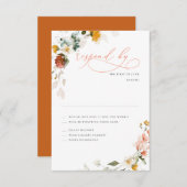 PixDezines Boho H2 Fall Garden Blume UAWG RSVP Karte (Vorne/Hinten)
