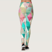 PixDezines Boho Wasserfarbe Geometric/Jade Leggings (Rückseite)