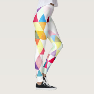 PixDezines Boho Wasserfarbe Geometrisch/Dreiecke Leggings