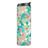 PixDezines Boho Wasserfarbe Geometrische/Dreiecke Thermosbecher (Nach links gedreht)
