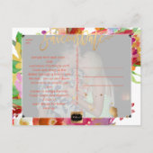 PixDezines Boho Wasserfarbe Rett Datum Ankündigungspostkarte (Rückseite)