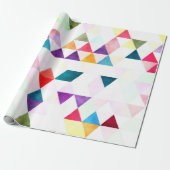 PixDezines Boho Wasserfarben Dreiecke/Geometrie Geschenkpapier (Ungerollt)