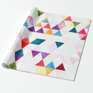 PixDezines Boho Wasserfarben Dreiecke/Geometrie Geschenkpapier