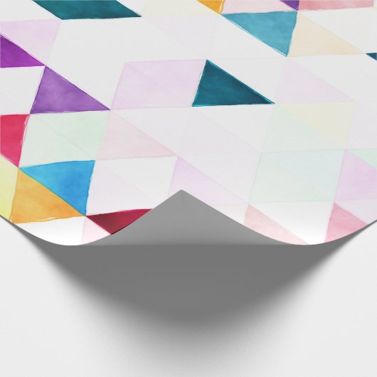 PixDezines Boho Wasserfarben Dreiecke/Geometrie Geschenkpapier (Ecke)