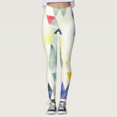 PixDezines Boho Wasserfarben Geometric/Dreiecke Leggings (Vorderseite)