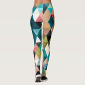 PixDezines Boho Wasserfarben Geometric/Dreiecke Leggings (Rückseite)