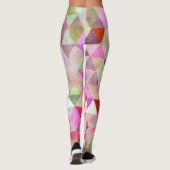 PixDezines Boho Wasserfarben Geometric/Dreiecke Leggings (Rückseite)