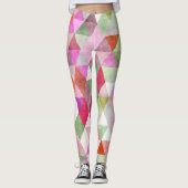 PixDezines Boho Wasserfarben Geometric/Dreiecke Leggings (Vorderseite)
