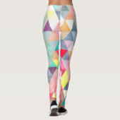 PixDezines Boho Wasserfarben Geometric/Dreiecke Leggings (Rückseite)