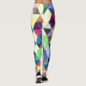 PixDezines Boho Wasserfarben Geometric/Dreiecke Leggings (Rückseite)