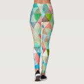 PixDezines Boho Wasserfarben Geometric/Dreiecke Leggings (Rückseite)