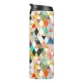 PixDezines Boho Wasserfarben Geometric/Dreiecke Thermosbecher (Nach rechts gedreht)