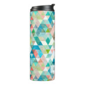 PixDezines Boho Wasserfarben Geometric/Dreiecke Thermosbecher (Nach links gedreht)