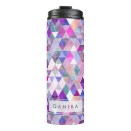 PixDezines Boho Wasserfarben Geometric/Dreiecke Thermosbecher