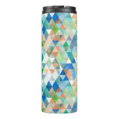 PixDezines Boho Wasserfarben Geometric/Dreiecke Thermosbecher (Rückseite)