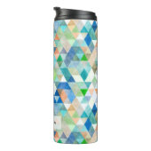 PixDezines Boho Wasserfarben Geometric/Dreiecke Thermosbecher (Nach rechts gedreht)