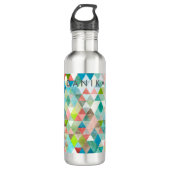 PixDezines Boho Wasserfarben Geometric/Dreiecke Trinkflasche (Vorderseite)