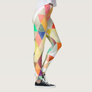 PixDezines Boho Watercolor Geometrisch/Dreiecke Leggings