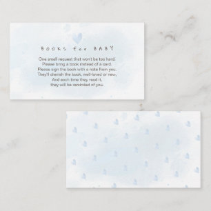 PixDezines Book Request Blue Watercolor Enclosure Begleitkarte