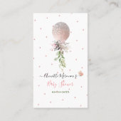 PixDezines Book Request Glitzer Dusty Rose Ballon Platzkarte (Rückseite)