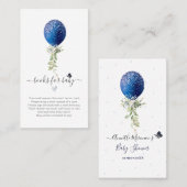 PixDezines Book Request H2 Navy Ballon Enclosure Platzkarte (Vorne/Hinten)