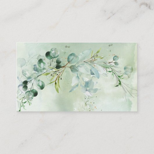 PixDezines Book Request Watercolor Eukalyptus Encl Platzkarte (Rückseite)