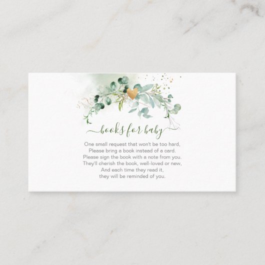 PixDezines Book Request Watercolor Eukalyptus Encl Platzkarte (Vorderseite)