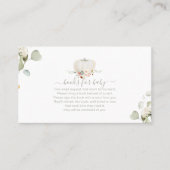 PixDezines Book Request Watercolor White Pumpkin Platzkarte (Vorderseite)