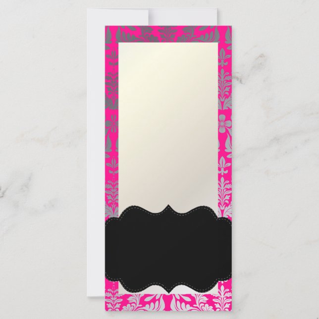 PixDezines Boroque Damask/Silver DIY Hot Pink (Vorderseite)