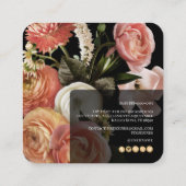 PixDezines Botanische Frische Ranunculus-Blüten Quadratische Visitenkarte (Rückseite)