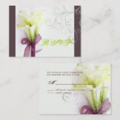 PixDezines Bouquet, weiße Lilien Begleitkarte (Vorne/Hinten)