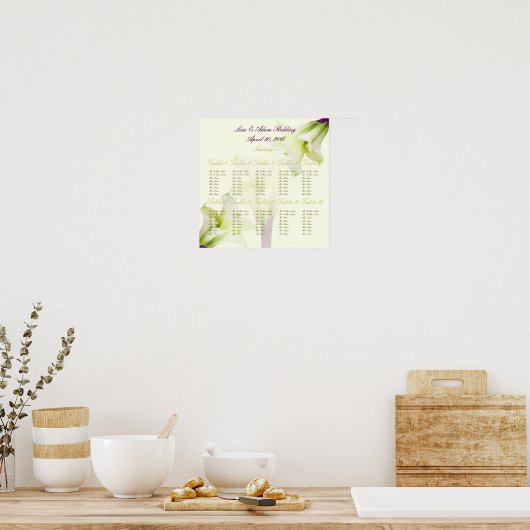 PixDezines Bouquet, weiße Lilien Poster (Küche)