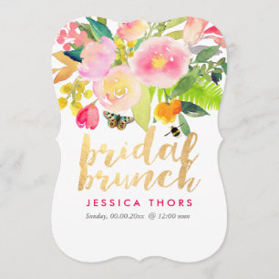 PixDezines Braut-Brunch Floral Aquarell Einladung